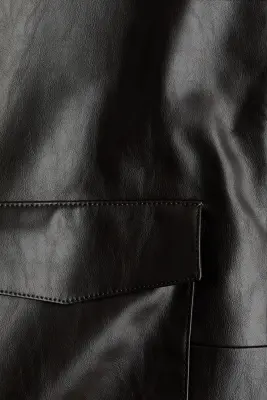 Veste en tissu enduit - Marron foncé — photo 5
