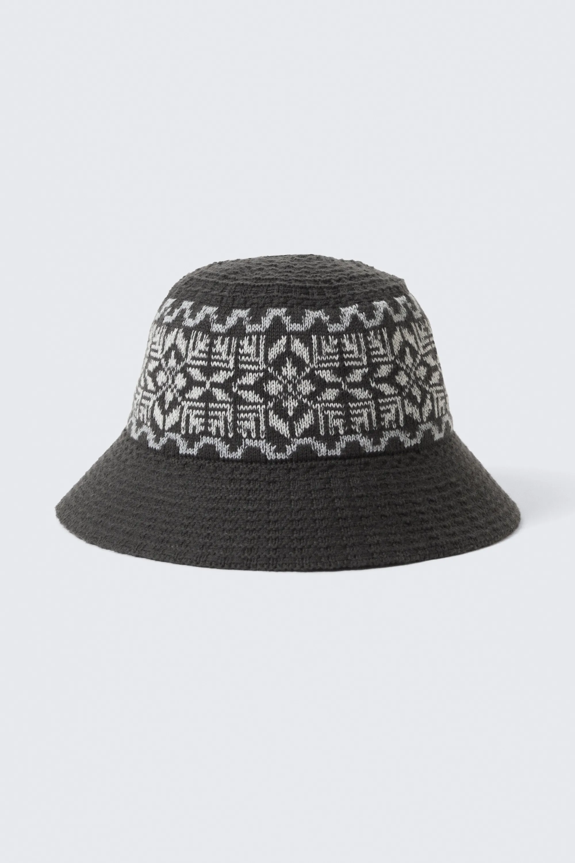 Bob en maille jacquard - Marron foncé