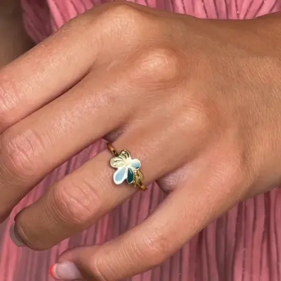 Bague Nymphea Emeraude — photo 1