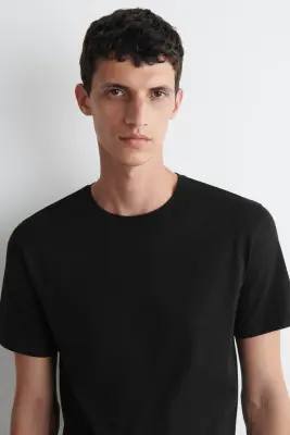 LOT DE 3 T-SHIRTS À COL ROND EN COTON - NOIR — photo 3