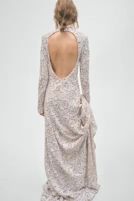 Robe à sequins avec épaulettes - Blanc — photo 4