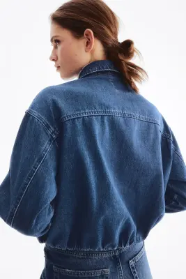 Veste oversize en denim - Bleu denim — photo 2