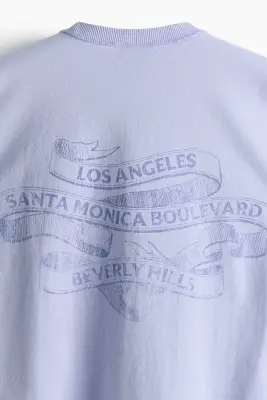 T-shirt imprimé Loose Fit - Violet/Los Angeles — photo 4