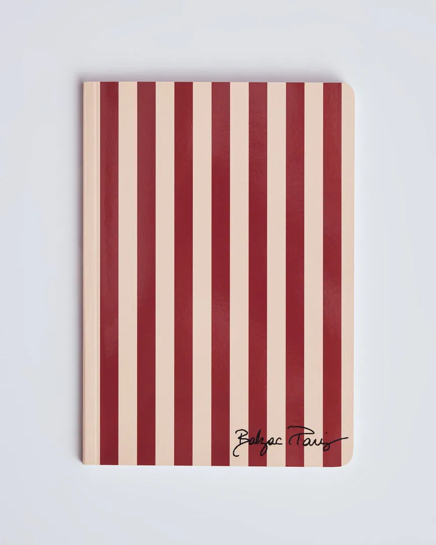 Carnet A5 2 rayures rouges et ecrues