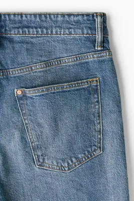 Short Slim en denim - Bleu denim — photo 3