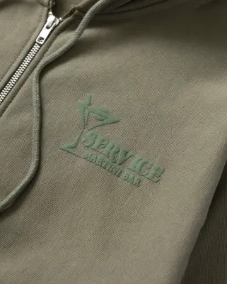 Martini Zipper Hoodie Olive — photo 4