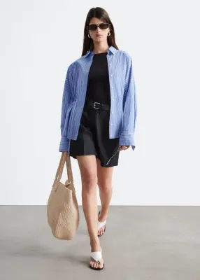 Short habillé en lin - Noir — photo 2