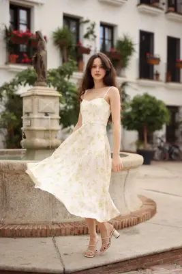 Barbie Corset Dress - Olive Toile de Jouy — photo 5