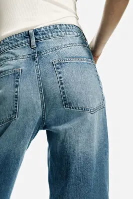Baggy Regular Waist Jeans - Bleu denim clair — photo 3