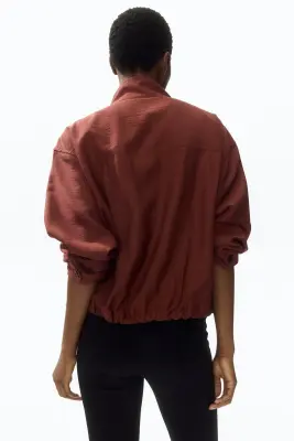 Veste à col entonnoir - Brun rouille — photo 3