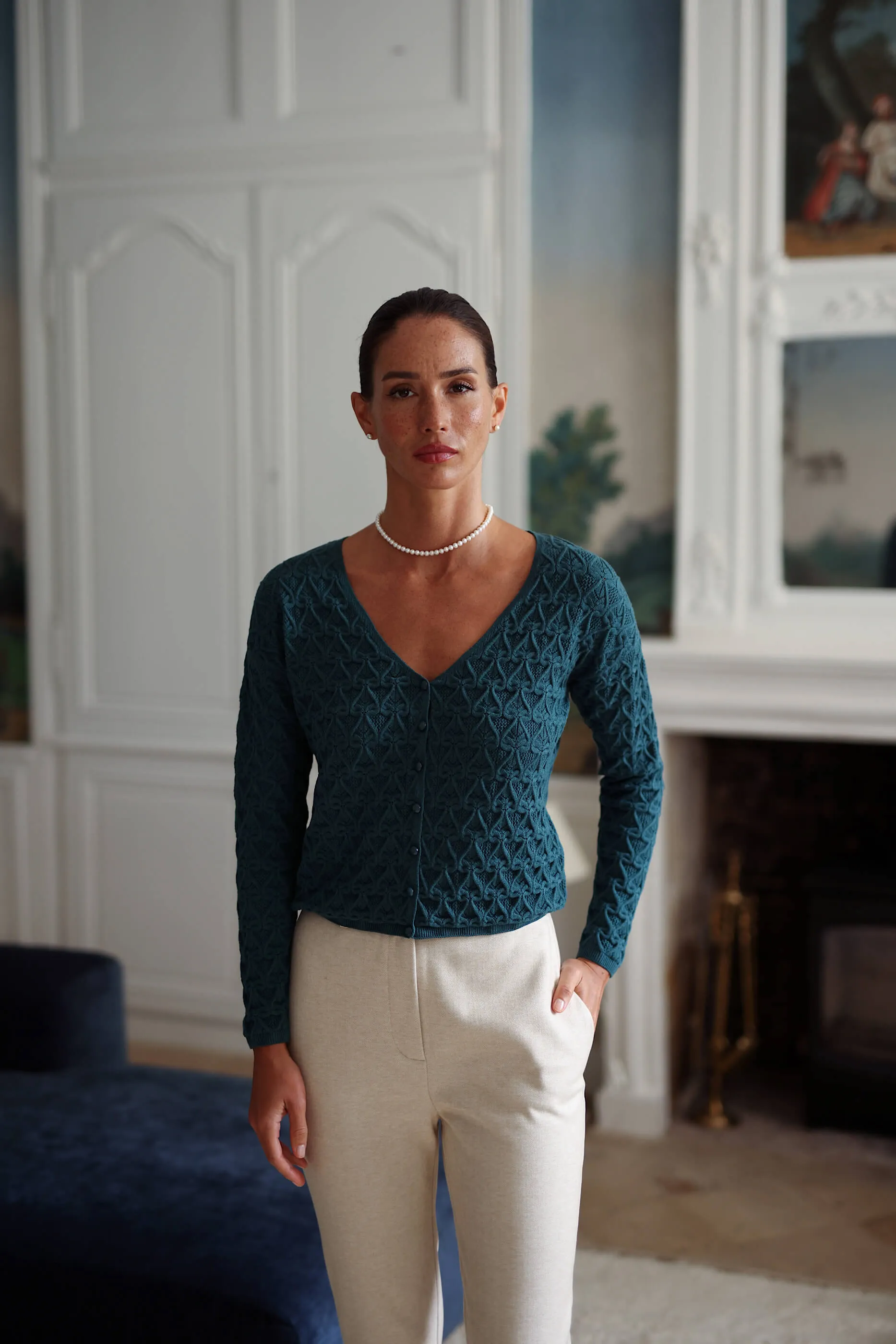 Ninon Knit Sweater - Sea green