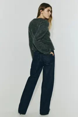 Straight High Jeans - Bleu denim foncé — photo 2