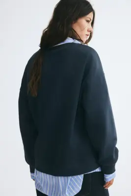 Sweat oversize - Bleu canard — photo 2