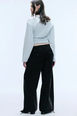 Pantalon bouffant cordon de serrage - Gris foncé — photo 4