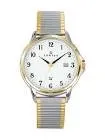 Montre bicolore extensible fond blanc 616390