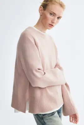 Pull à manches raglan - Rose ancien clair — photo 1