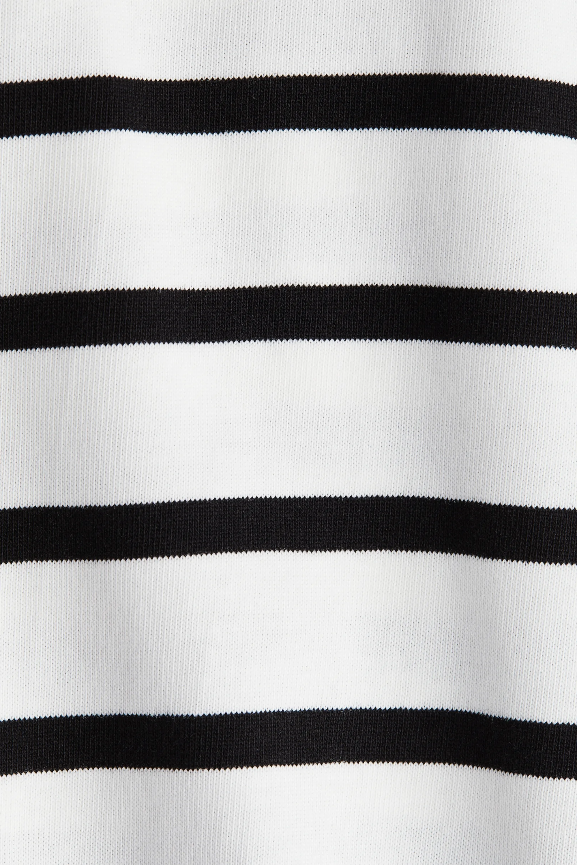 T-shirt en coton avec taille marquée - Blanc/rayé