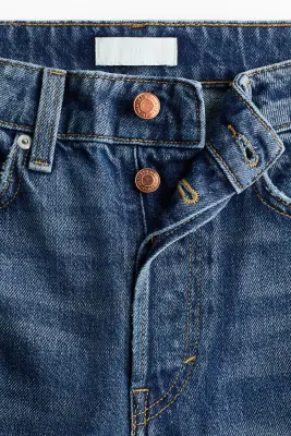 Straight High Waist Ankle Jeans - Bleu denim — photo 5