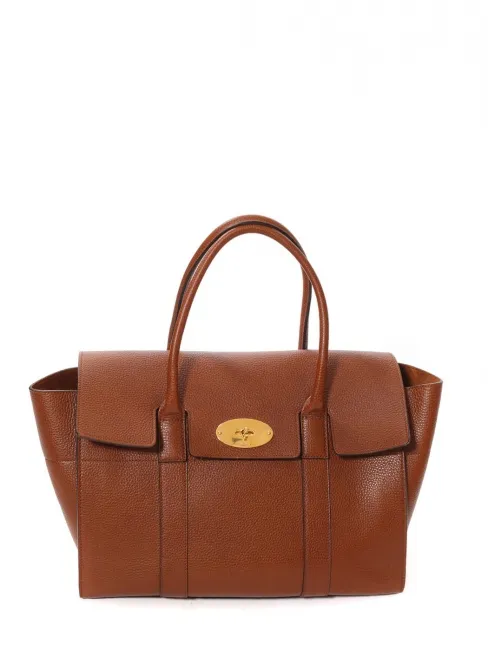 Sac à main BAYSWATER en cuir grainé marron cognac Prix boutique 1400€
