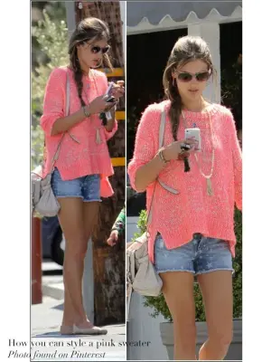 Pull en maille de coton rose vif NEUF Taille 38 — photo 4