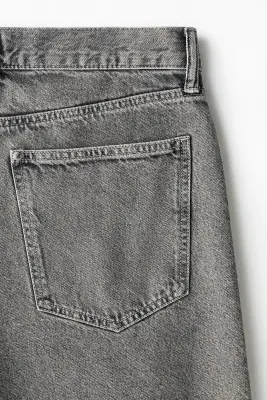 Short baggy court en denim - Gris denim — photo 3