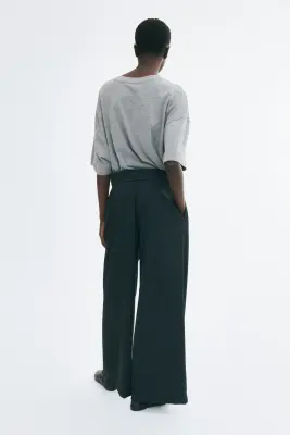 Pantalon chic avec ceinture - Vert foncé — photo 3