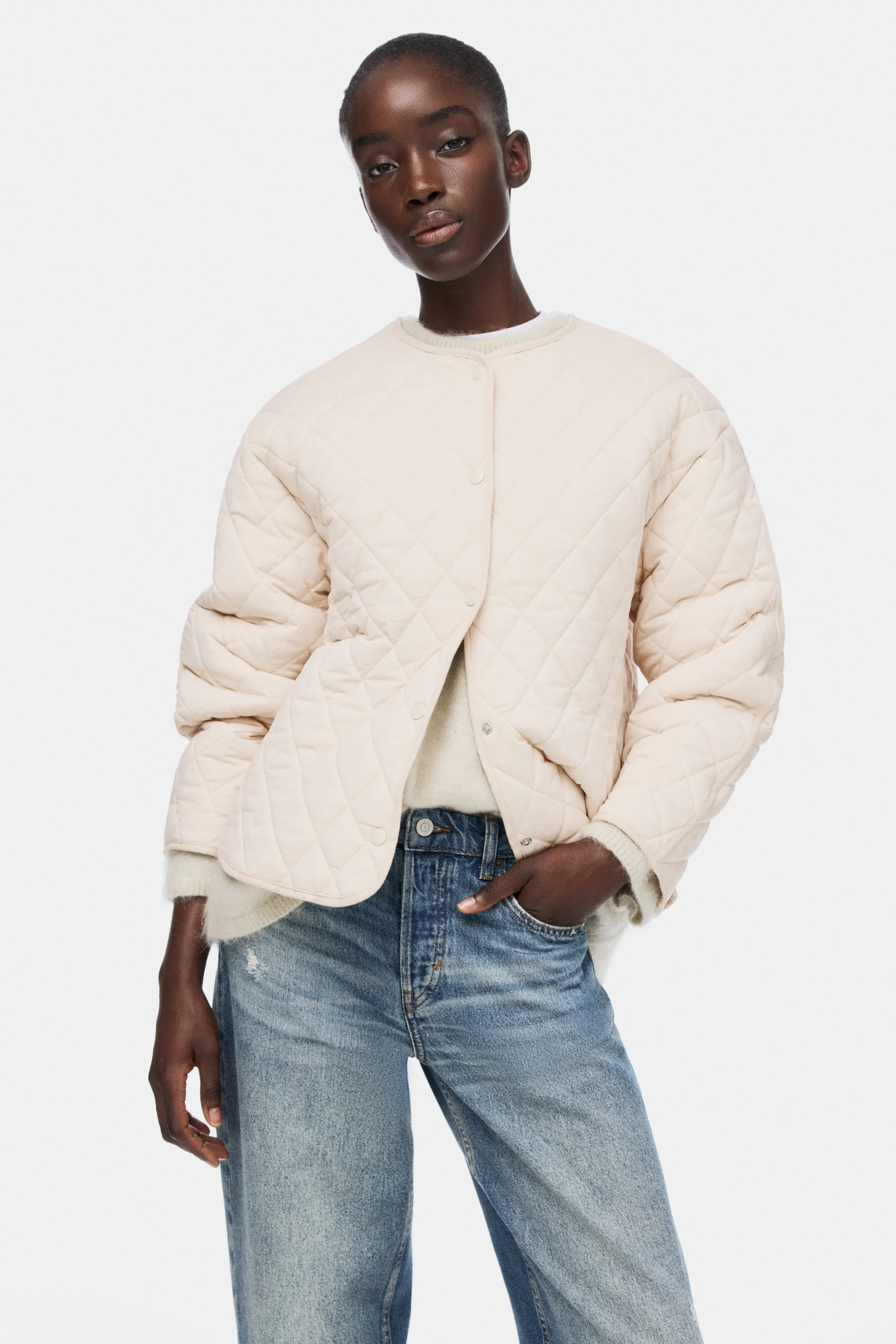 Veste matelassée - Beige clair