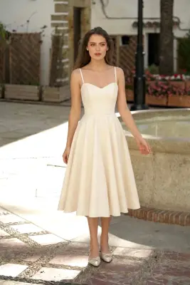 Bardot Linen Dress — photo 3
