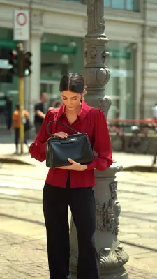 Posie Silk Blouse - Bordeaux — photo 4