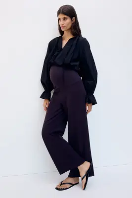 MAMA Pantalon large - Violet foncé — photo 1