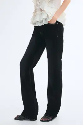 Jean en denim floqué - Noir denim — photo 2