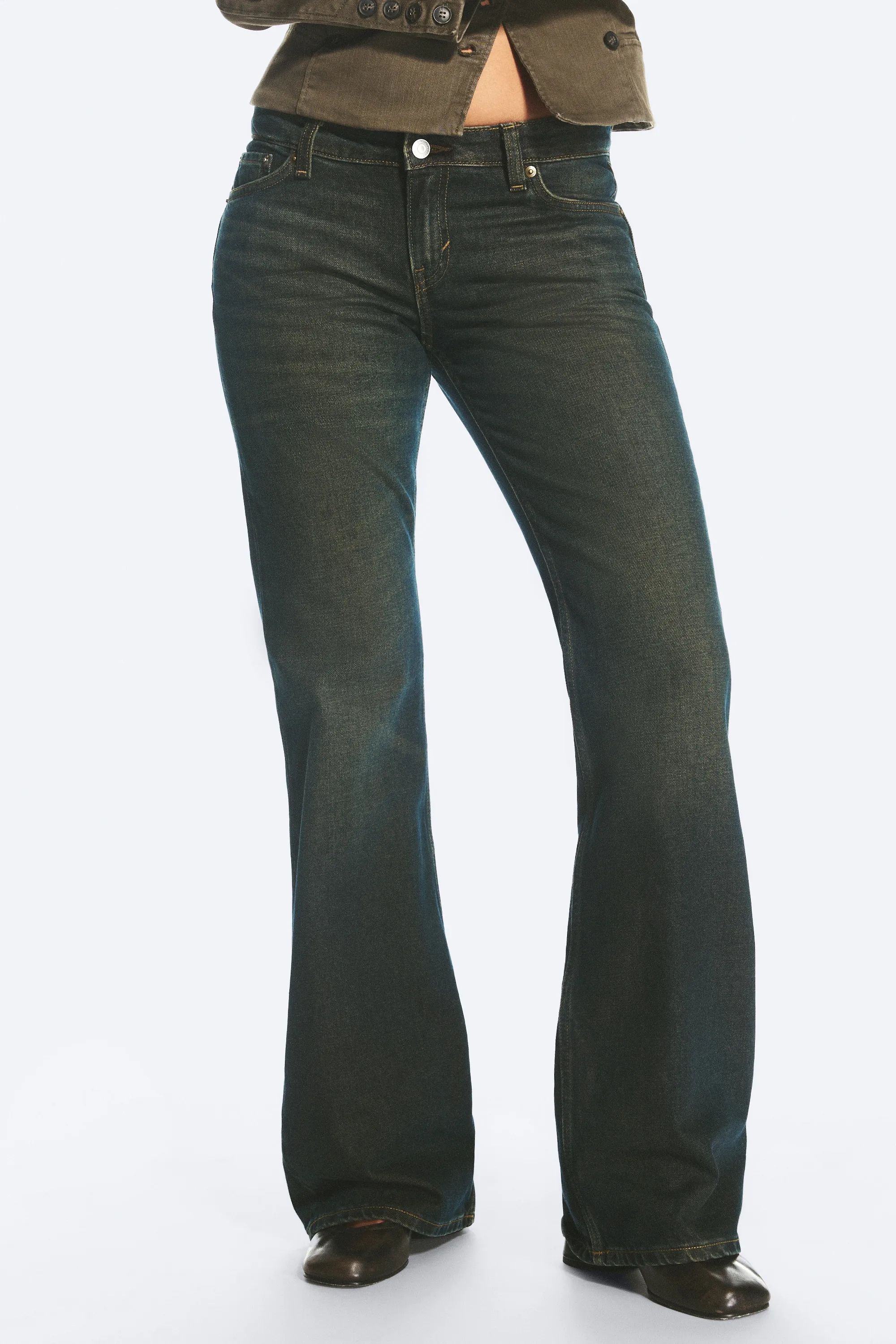 Jean bootcut ajusté taille basse Nova - Lobster Blue - Bleu foncé