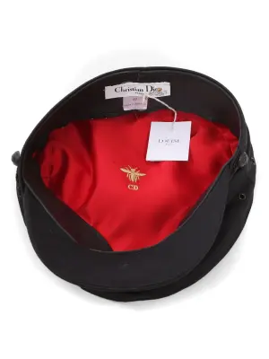 Casquette de marin en toile noire brodée Christian Dior lettres dorées Retrail price €750 Taille 57 — photo 4