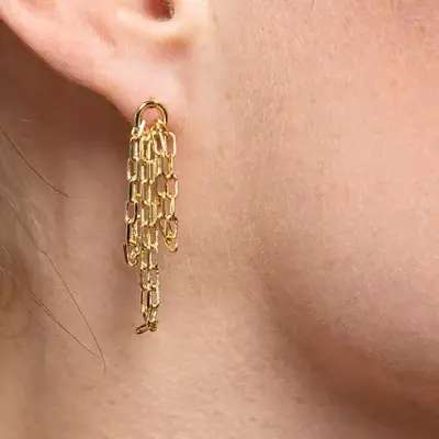 Boucles d'oreilles Lise Chaînes — photo 2