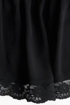 Jupe avec dentelle - Noir — photo 3