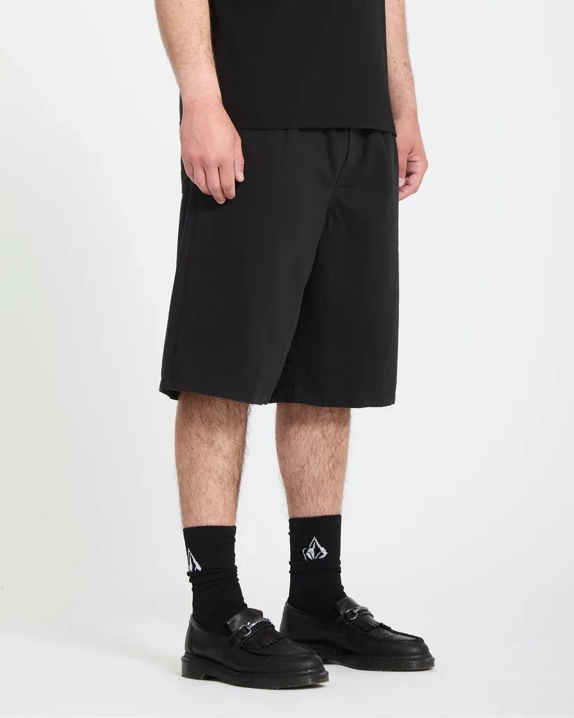 Short volcom chillow pleat 24 chino – black