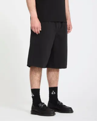Short volcom chillow pleat 24 chino – black — photo 1
