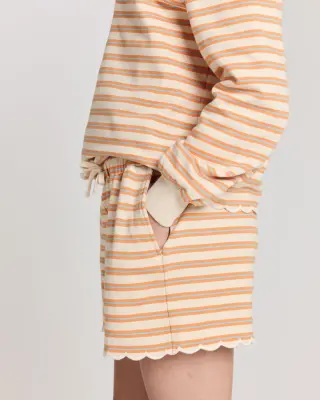 Short Tao rayures orange, bleu et écru — photo 3
