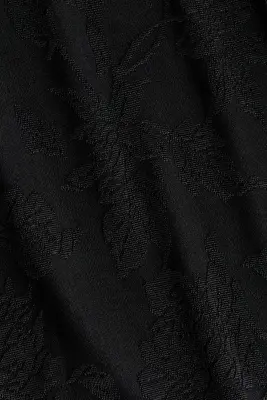 Pantalon à taille élastique en jersey jacquard - Noir — photo 4