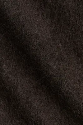 Gilet en mohair mélangé - Marron foncé — photo 4