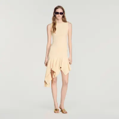 Robe en maille asymétrique