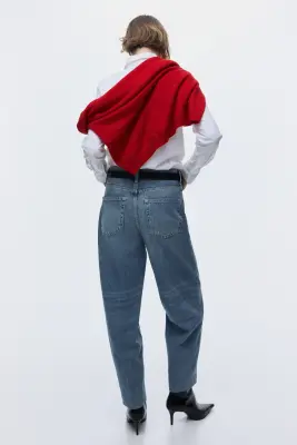Barrel High Ankle Jeans - Bleu denim — photo 2