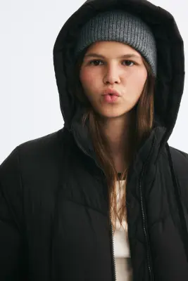 Longue doudoune oversize - Noir — photo 1