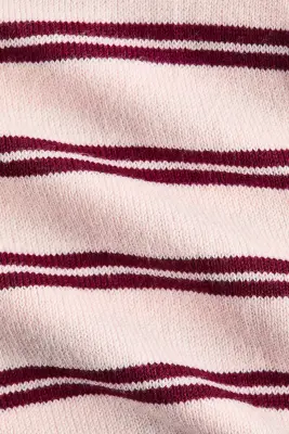 Gilet en maille de viscose mélangée - Rose clair/rayé — photo 3