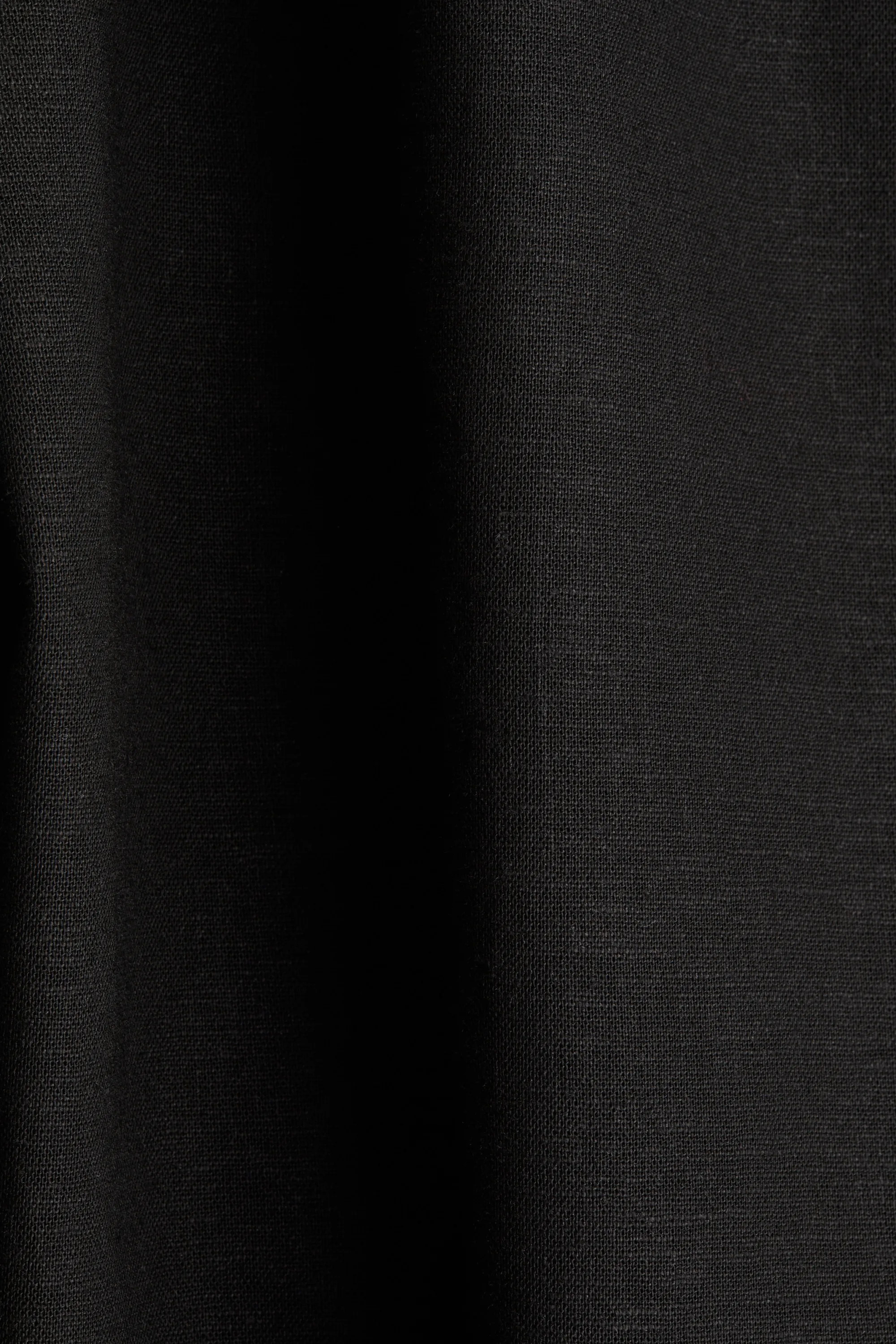 Robe droite en lin mélangé - Noir
