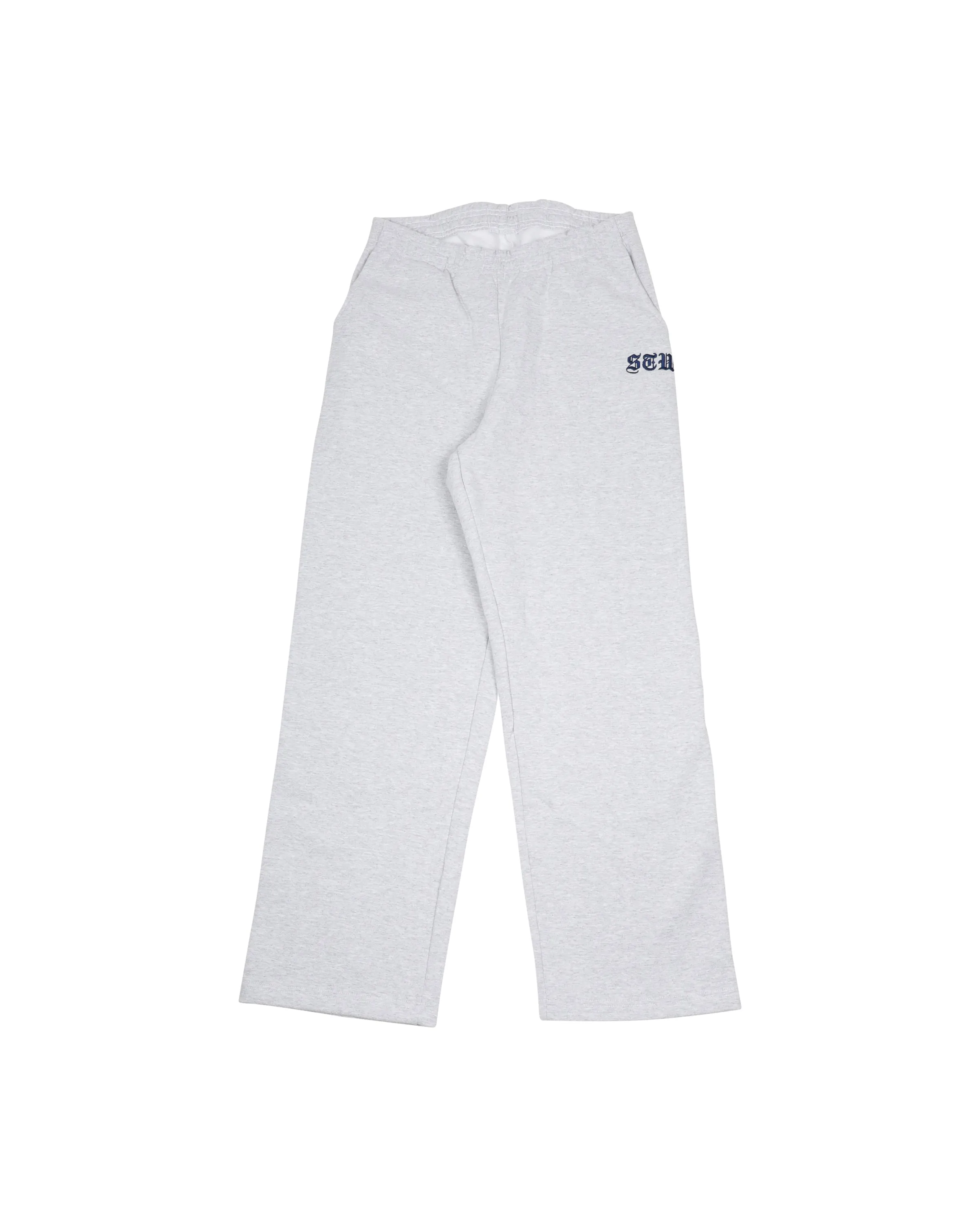 Wide Pant Heather Grey STW Embroidered
