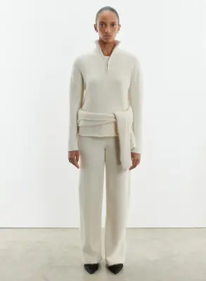 Pull en alpaga, polyamide et élasthanne
