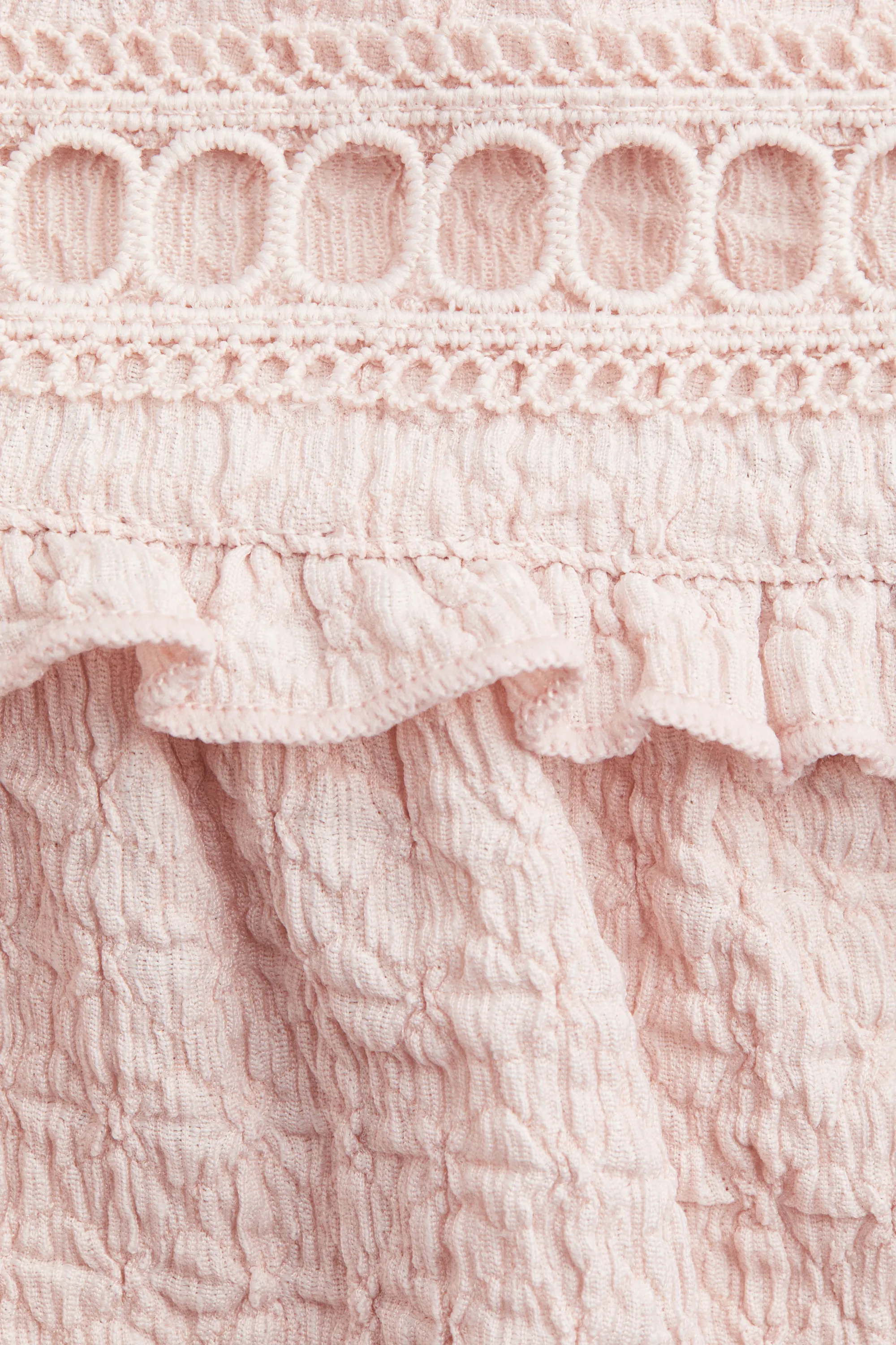 Top en jersey texturé - Rose clair