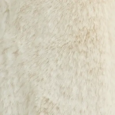 VESTE FAÇON FAUSSE FOURRURE À COL CHÂLE - BEIGE CLAIR — photo 3