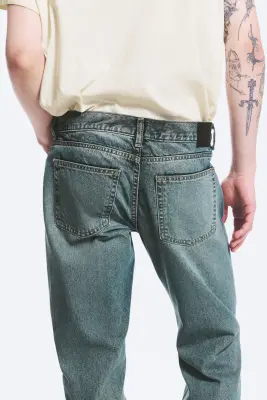 Jean bootcut standard taille basse Sky - Grid Blue - Bleu clair — photo 3